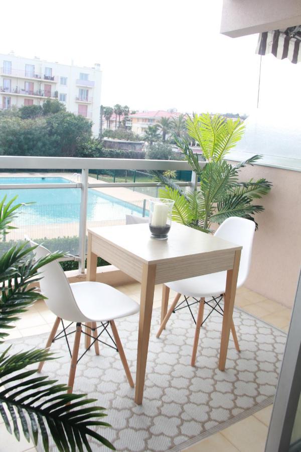Les Palmiers - Appartement Avec Piscine Proche Plages - Wifi Et Clim 昂蒂布 外观 照片