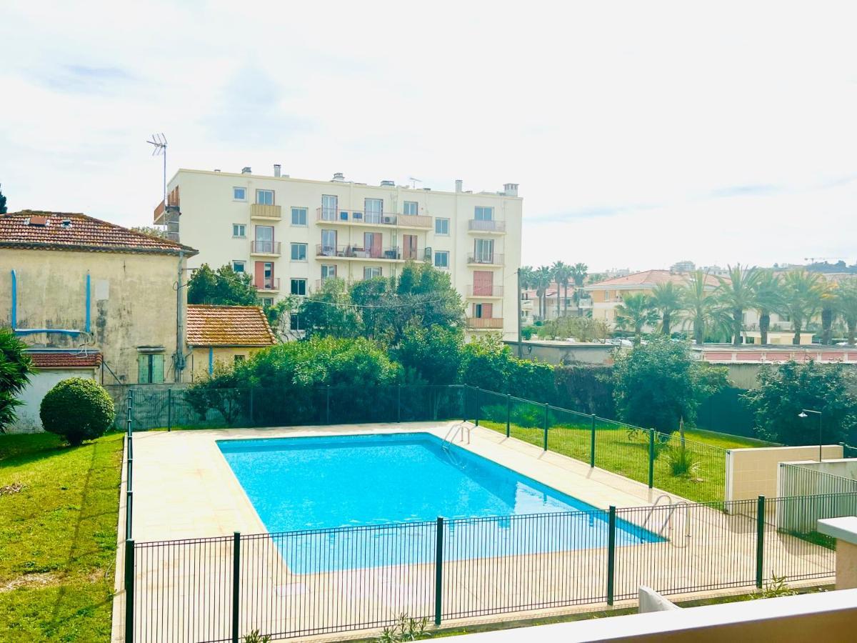 Les Palmiers - Appartement Avec Piscine Proche Plages - Wifi Et Clim 昂蒂布 外观 照片