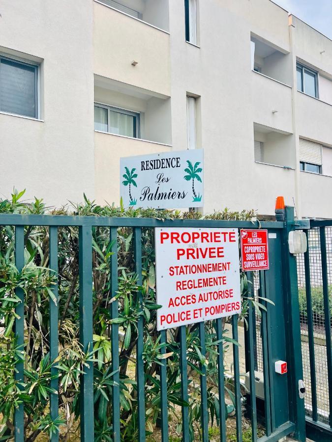 Les Palmiers - Appartement Avec Piscine Proche Plages - Wifi Et Clim 昂蒂布 外观 照片